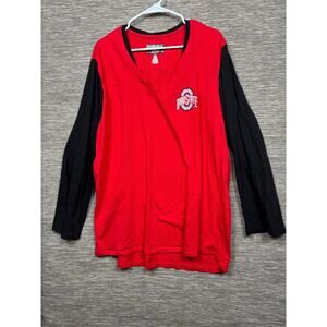Ohio State Buckeyes Shirt Womens 3XL Red Football Profile Varsity Long Sleeve